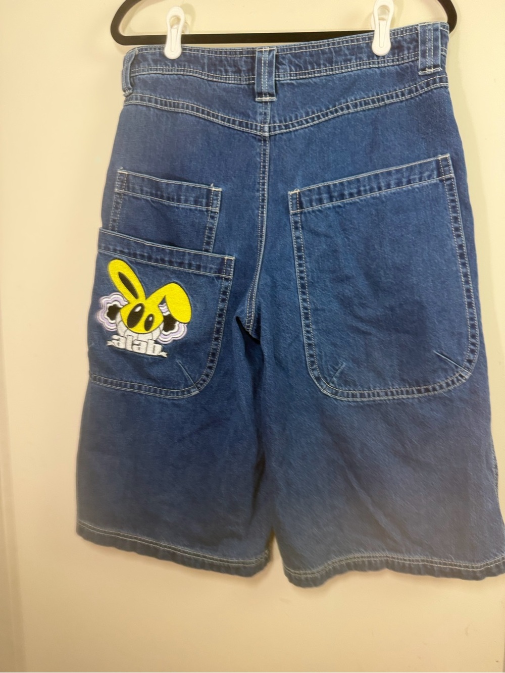 A.LAB Mega Rave Bunny Y2K Inspired Ultra Loose Denim Skate Jorts/Shorts Sz 30